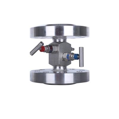 China Professional high quality 316 low cost pressure gauge flange type two valve dual group for sale for sale