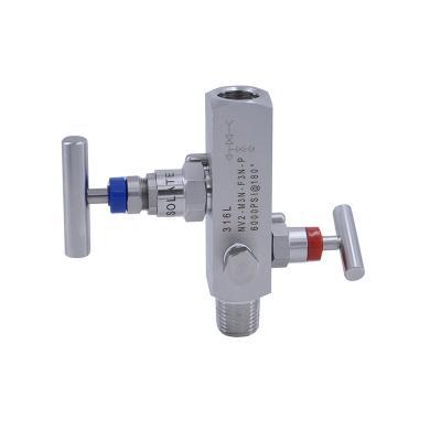 China Eco-friendly 316 Manufacturers Supply High Standard Pressure Gauge Attachment Galvanizing Two Valve Group for sale