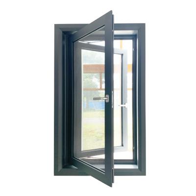 China Energy Saving Aluminum Thermal Break Casement Window With Screens for sale