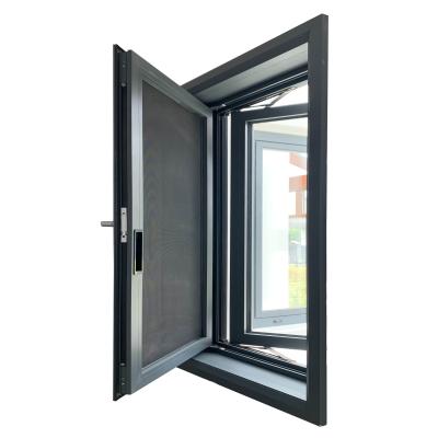 China Energy Saving Aluminum Thermal Tilt Tower Window With Grilles for sale