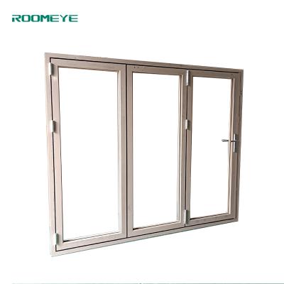 China Roomeye Hot Sale Bi Folding Door Security Aluminum Aluminum Screen Door for sale