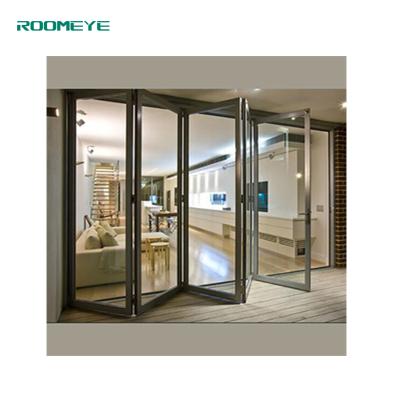 China Hot Sale Roomeye Thermal Break Bi Folding Folding Glass Door for sale