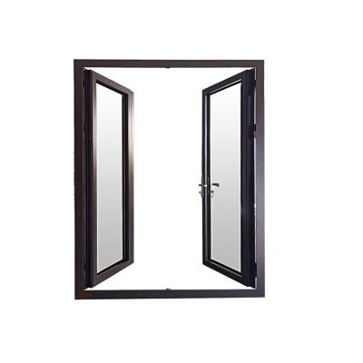 China Aluminum Swing Roomeye Double Glass French Doors Exterior for sale