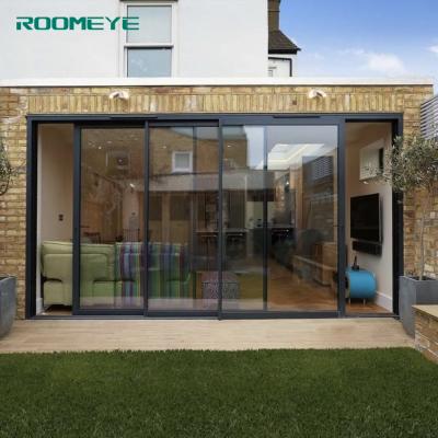 China Roomeye Modern Aluminum Glass Corner Sliding Door for sale