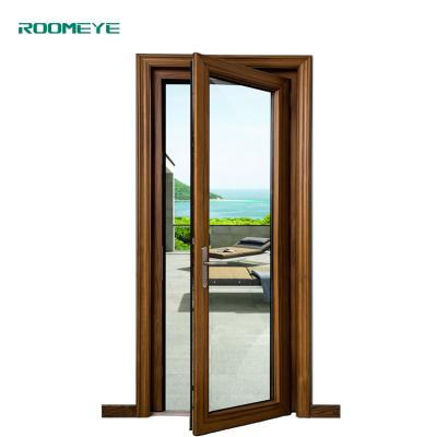 China Swing French Doors Aluminum Wood Single Casement Patio Door for sale