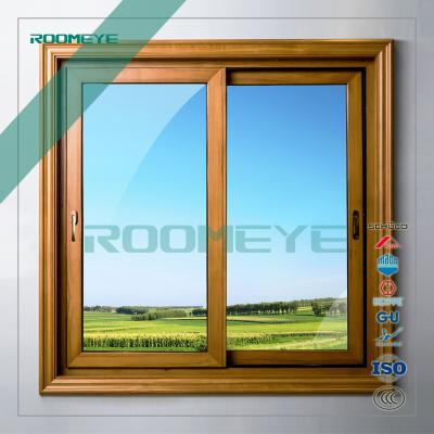 China Cheap Price Sliding Grill Design Aluminum Wood Sliding Window for sale