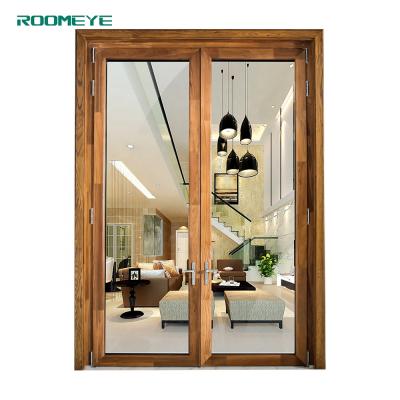 China ROOMEYE Folding Wood Aluminum French Door for sale