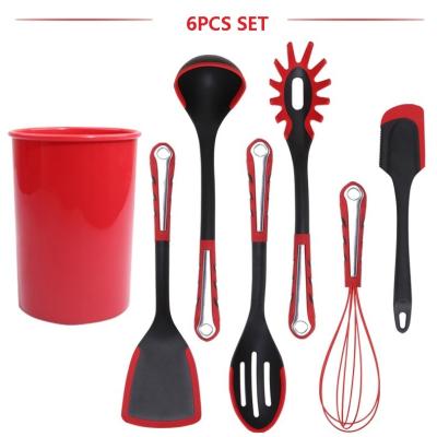 China Nylon And Silicone Kitchenware Combination Viable Random Non Stick Cookware Set for sale