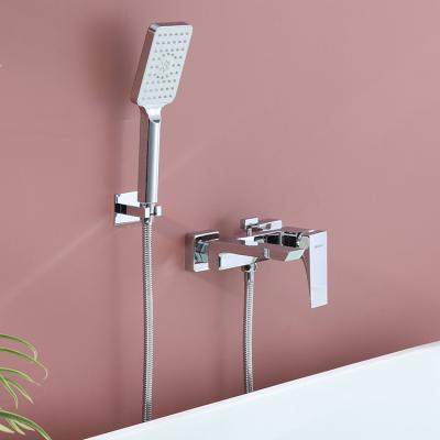 China Without Sliding Bar Wholesale Price Wall Mounted Tub Faucet Sets Hand Held Shower Set for sale