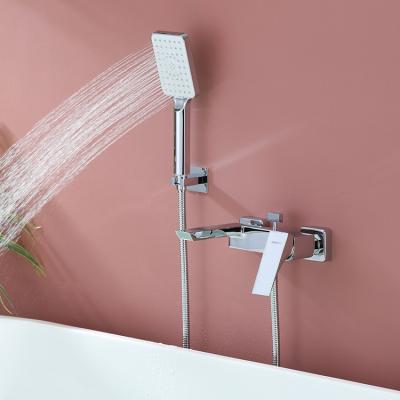 China Without Slide Bar Bathroom Shower System Faucet Wall Mounted Rain Shower Set On Sale for sale