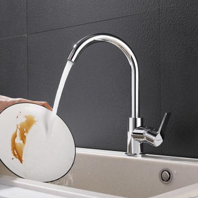 China Other Good Design Zinc Handle Luxury Chrome Kitchen Sink Taps Faucet for sale