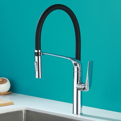 China Other Porcelain Factory Contemporary Deck Mounted Pull Down Kitchen Faucet for sale