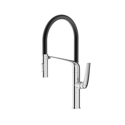 China Other Commercial Kitchen Faucets Black Pull Out Sink Faucets With Pull Down Sprayer for sale