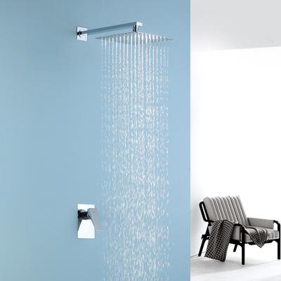 China Without Slide Bar Contemporary Wall Mounted Bath Shower Faucets Mixer for sale