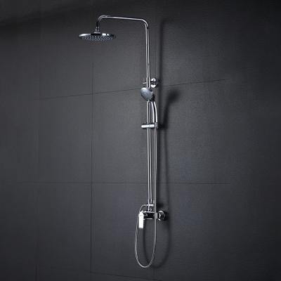 China With Hot And Cold Brass Faucet Shower Mixer Bathroom Slide Bar Set for sale