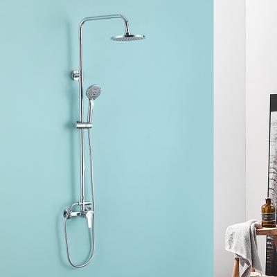 China With Sliding Bar Stainless Steel Shower Column System Wall Mounted Shower Set for sale