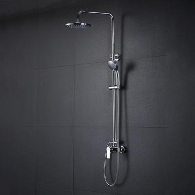 China With Slide Bar Fashion Body Brass Wall Mounted Bathroom Shower Faucet Set With Valve for sale