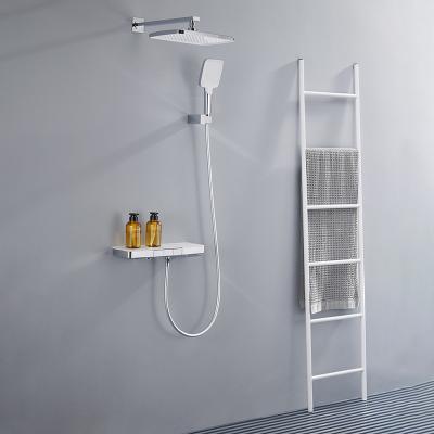 China With Sliding Bar Brass Modern Design Concealed Thermostatic Bathroom Shower Set for sale