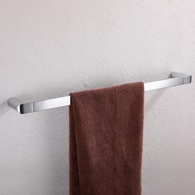 China Fashion Polished Chrome Bathroom Zinc Sliver Single Towel Bar Holder for sale