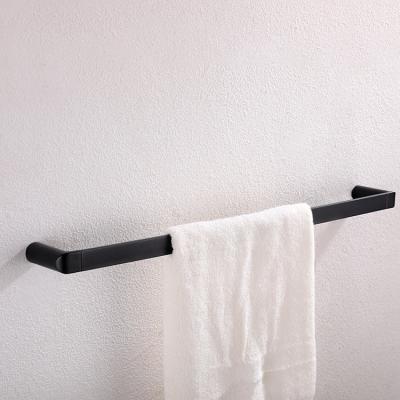 China Fashion Good Quality Simple Brass Zinc Towel Bar Holder Rack In Black for sale