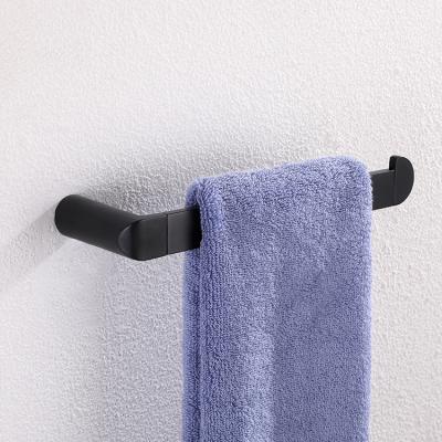 China Hot Sale Fashion Small Bathroom Black Wall Mounted Hand Towel Rack Shelf for sale