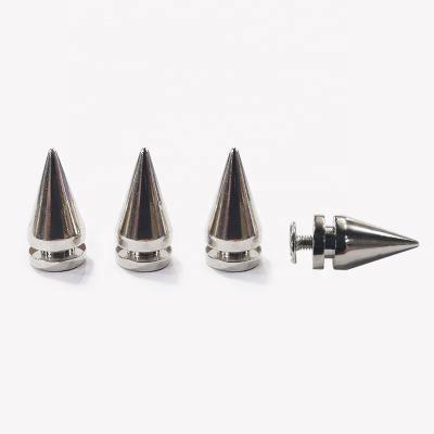 China Durable Silver Screw Bullet Rivet Spike Studs Spots DIY Rock Punk for sale