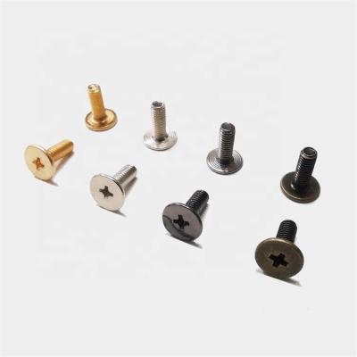 China High Grade Iron 7mm 30mm Free Sample Wholesale Garment Screw Spike Rivet Screw for sale