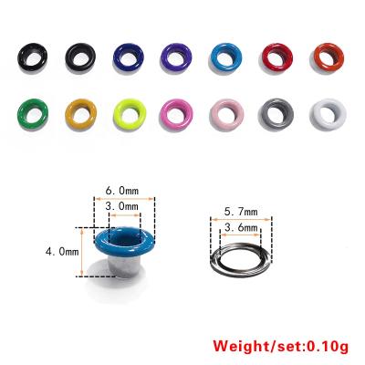 China Durable 3mm Metal Eyelets For Small Shoe Belt Leather Craft Ojales Pequenos De Metal Metal Eyelets for sale