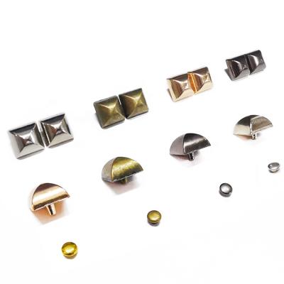 China High Quality Durable Square Rivet For Fashion Leather Open Remache Cuadrado Leather Tubular Rivets for sale