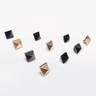 China Wholesale Durable Alloy 3mm Tapered Punk Studs Rivets For Leather Bag 8mm Square Rivet Remache Gothic Punk for sale