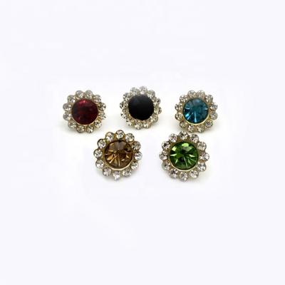 China Crystal Rivet Flower Shape Diamond Durable Decorative Rivet For Shoe Handbag Accessories for sale