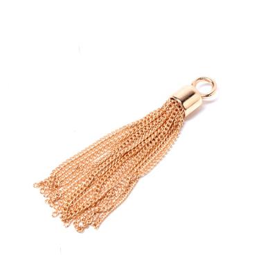 China For Bags DIY Chain Tassel For Bag Purse Clothing Plated Metal Main Colors Chain Tassels Borla De Cadena for sale