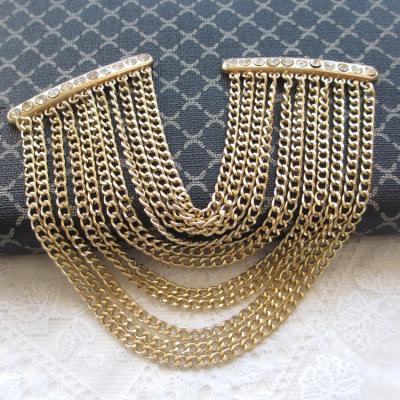 China Shoe Buckle DIY Accessories Chain Decoration For Clothing Shoulder Badge Punk Bag Shoes Clothing Tassel Chain for sale