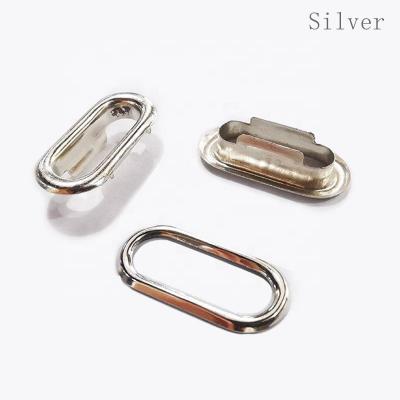 China Free Sample Shoe Strong And Durable New Design Stainless Oval Brass Eyelets 8mm Eyelets For Bag 30mm Factory Price Wholesale Oval Eyelet for sale