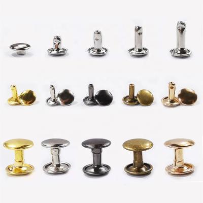 China Longer Longevity Leather Textile Garment Rivet For Repairing Broken Belt Hat Double Rivet Remache De Cuero for sale