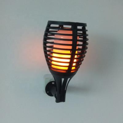 China Garden Led Flame Lighting Decoration Warm White Solar Lamp Outdoor Wall Mount for sale