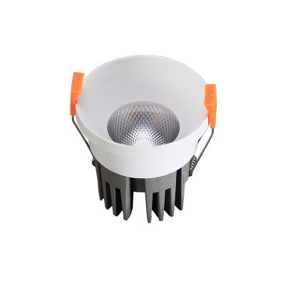 China Modern 12W Round Shaped Warm White Aluminum COB LED Downlight Retrofit for sale