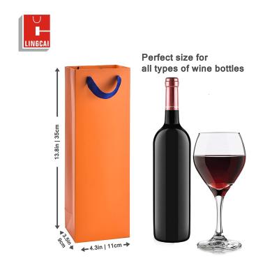 China Recyclable Luxury Custom Paper Private Label Whiskey Wine Liquor Wine Liquor Bottle Gifts Major Branded Packing Bags With Handles for sale