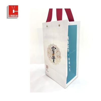 China Recyclable Custom Logo CMYK Pantone Color Printed Euro Paper Gift Bag Luxury Shopping Bag With Logo for sale