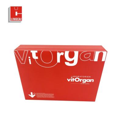 China Recyclable Custom Design Health Care Products Packaging Solid Top Flip Paper Boxes Magnetic Shape Gift Boxes for sale