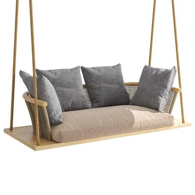 China Outdoor Household Rustproof Best Selling Solid Wood Garden Sets Hanging Swing Chair Bed for sale