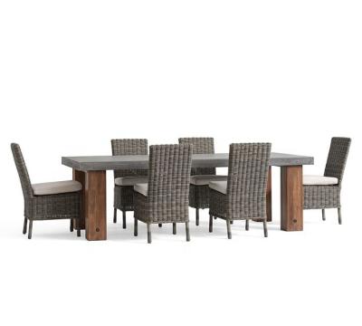 China Modern All Weather Wicker Garden Sets Outdoor Dining Sets Dining Chair Furniture for sale