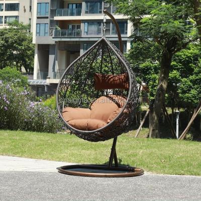 China Modern Outdoor Adult Wicker Swing Garden Balcony Single Rocking Single Hanging Chair for sale