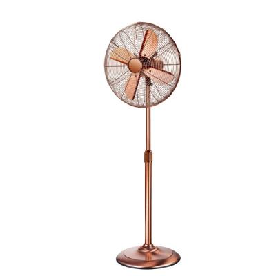 China Safety Grill 16 Inch 3 Speed ​​OEM Household Home Appliance Pedestal Stand Spiral Oscillating Electric Fan with 4 Metal Blades for sale