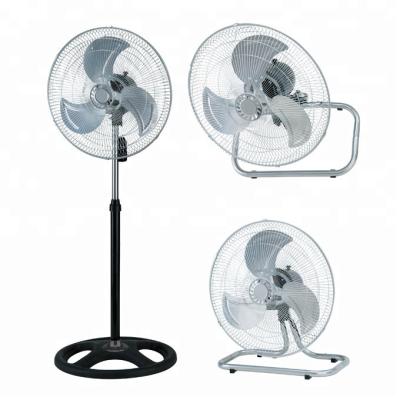 China Hotel Best Sell 18 Inch Chrome 3 in 1 Industrial Fan with ETL and 100W Big Power for sale