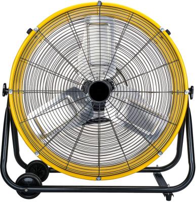 China Garage High Speed ​​24 Inch Heavy Duty Industrial Duty Floor Fan Coil Units With Wheel Air Cooling for sale