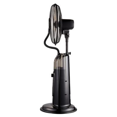 China Water Mist Fan AC DC Powered Swing 3 Speed ​​Cooling Rack 16 Inch Rechargeable Acid Water Mist Fan Power Battery Tank Time Advance Outdoor for sale