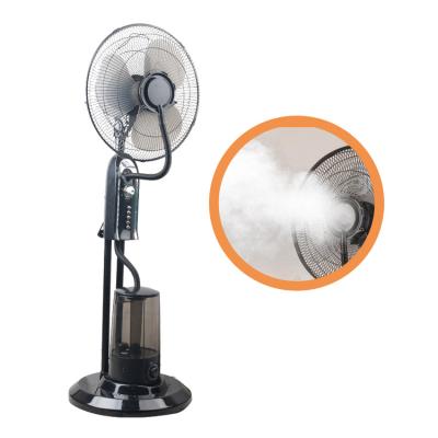 China 16 Inch Cool Industrial Water Bottle Spray Mist Stand Fan Hotel With Remote Control Swing for sale