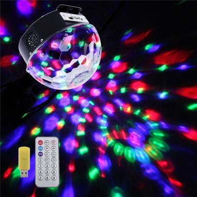 China With MP3 Player Hot Sale Christmas Party Decoration Crystal Magic Disco Ball RGB Led Stage Lights With Remote Control for sale