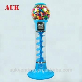 China Game Capsule Toy Gumball Candy Spiral Gumball Machine Candy Bounce Ball Supermarket Vending Machines for sale